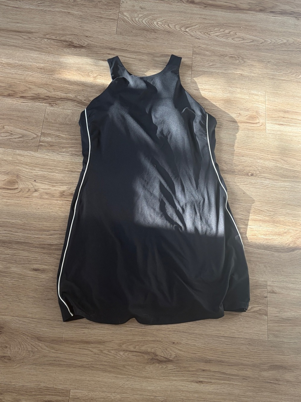 Old Navy Black Sleeveless Dress with White Piping